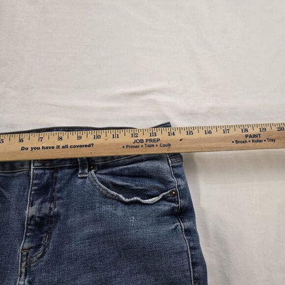 Pistola Women Jeans 28 Tapered Ankle Mid Rise Skinny Slit Hem Distressed Stretch - Picture 3 of 15